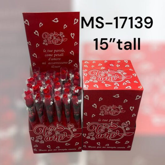 Romantic Artificial Rose Gift Pack – MS-17139 (15″ Tall)