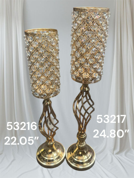 Crystal Cylinder Tealight Holders