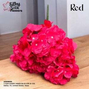 Sunnyskar Red Faux Hydrangea for Elegant Decor